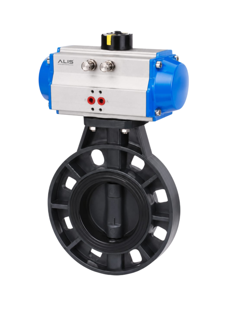 Pneumatic UPVC Butterfly Valve