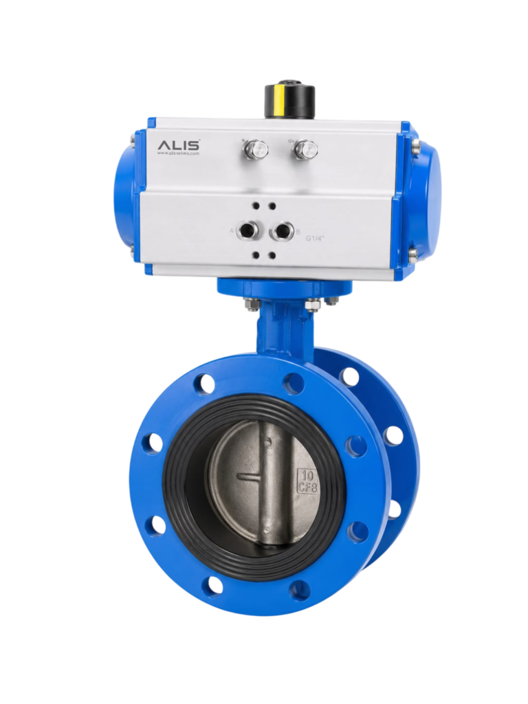 Pneumatic Double Flanged Butterfly Valve