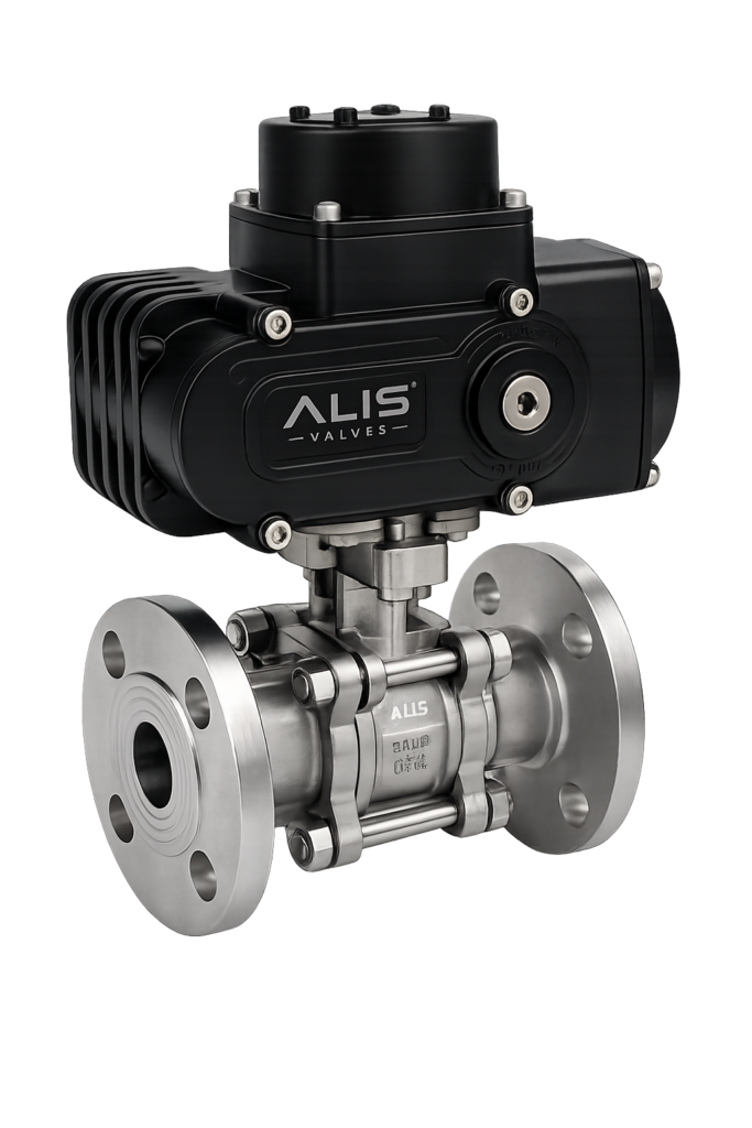 Electric 3 PC Flanged Ball Valve