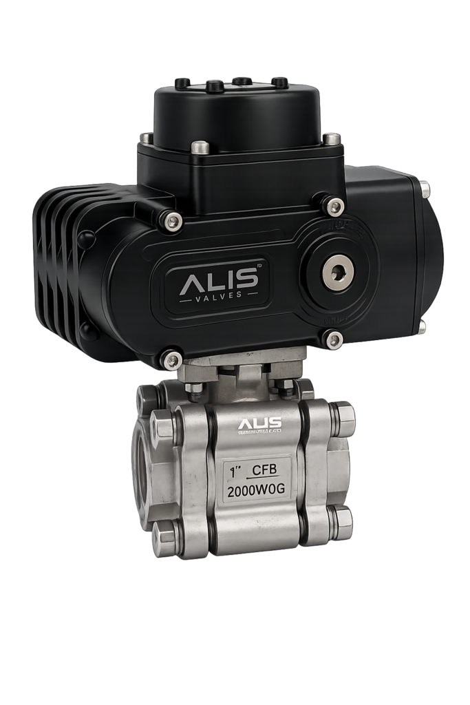 Electric 3 PC Screwed Ball Valve